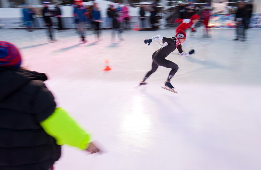 Фестиваль "Московские молнии" на катке ВДНХ 18 фото