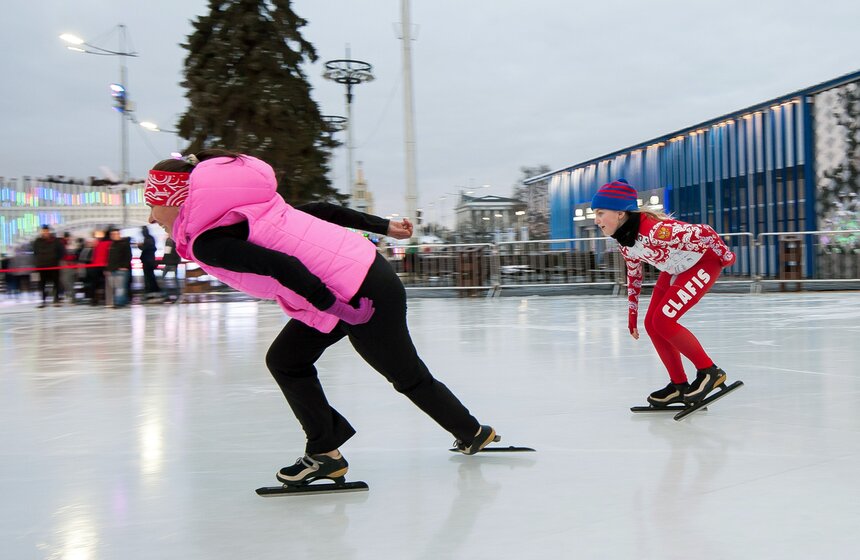 Фестиваль "Московские молнии" на катке ВДНХ 12 фото