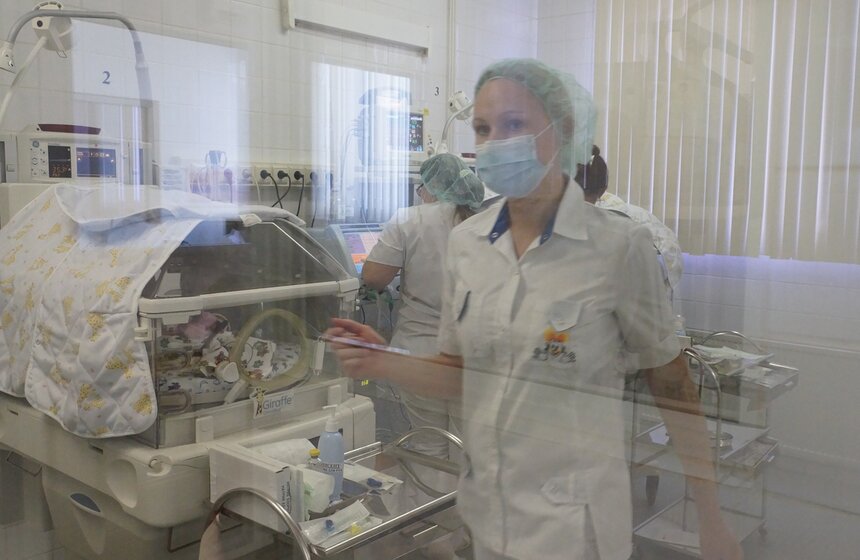 Мэр Москвы посетил перинатальный центр на востоке столицы 6 фото