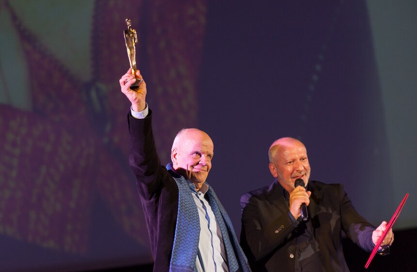 В Доме кино прошел юбилейный вечер актера Арниса Лицитиса 18 фото