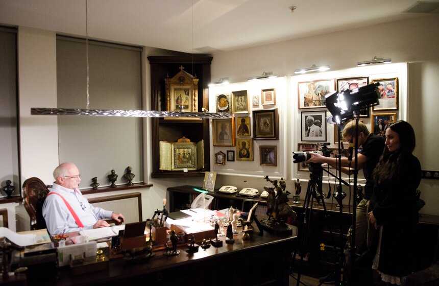 Никита Михалков на записи программы "Важная персона" 19 фото