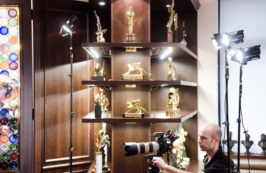 Никита Михалков на записи программы "Важная персона" 2 фото