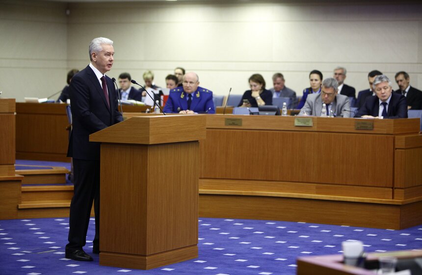 Сергей Собянин выступил перед депутатами Мосгордумы 13 фото