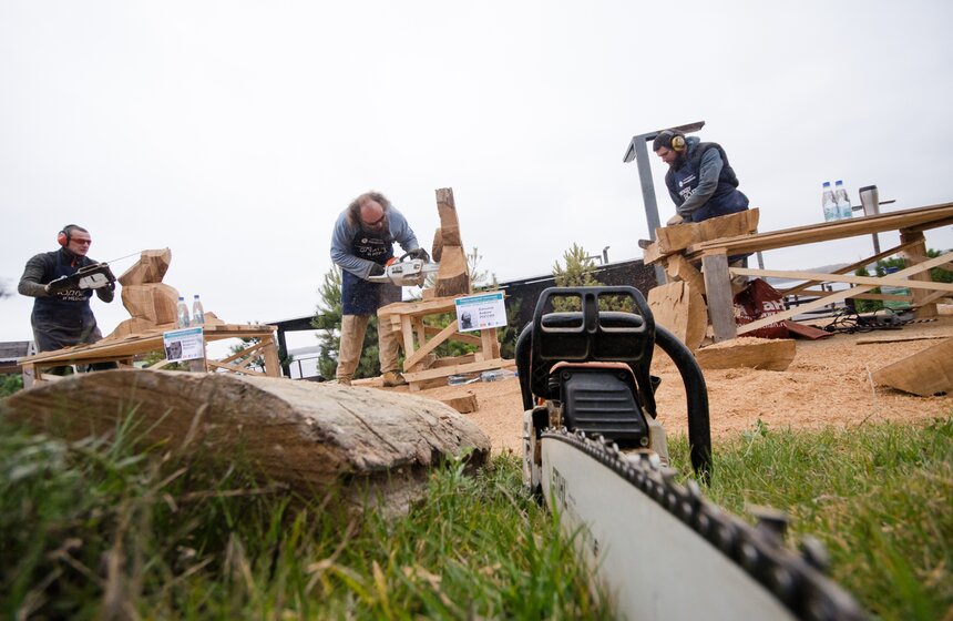 Симпозиум по скульптуре из дерева "Между небом и водой" 7 фото