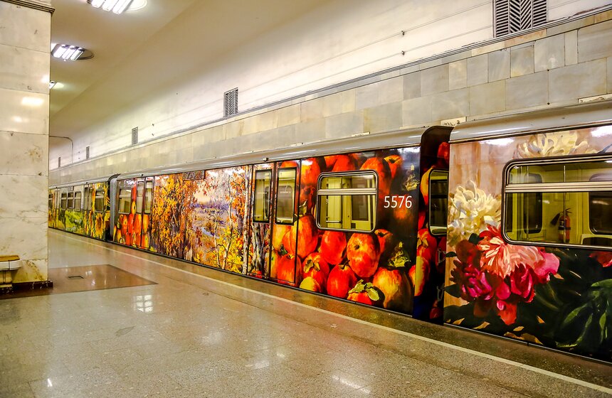 В метро запущен поезд Русского географического общества 4 фото