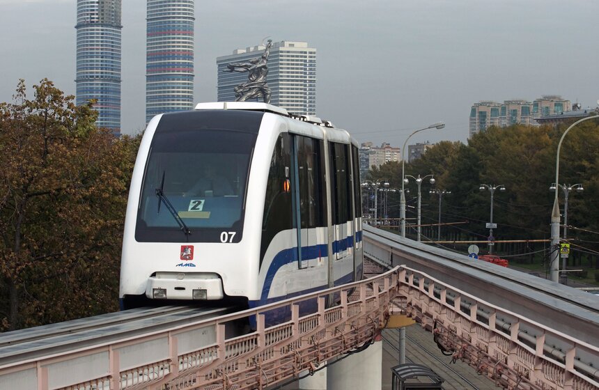 Транспорт: монорельсовая дорога в Москве 16 фото