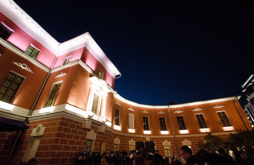 Открытие фасадов Музея современной истории в "Ночь искусств" 21 фото