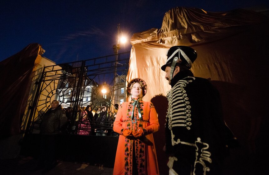 Открытие фасадов Музея современной истории в "Ночь искусств" 19 фото