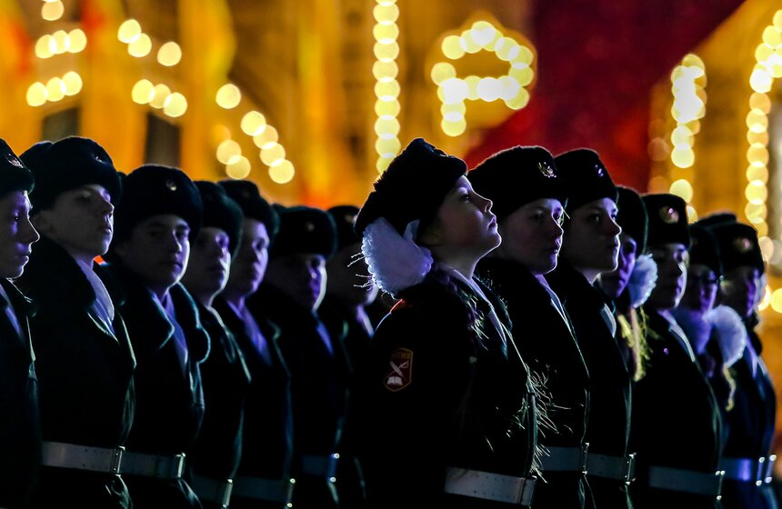 Генеральная репетиция марша, посвященного параду 1941 года 22 фото