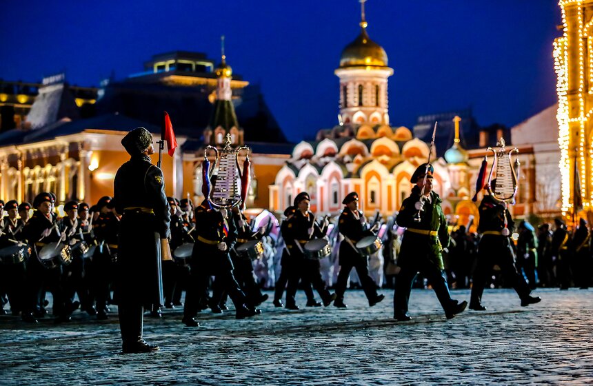 Генеральная репетиция марша, посвященного параду 1941 года 16 фото