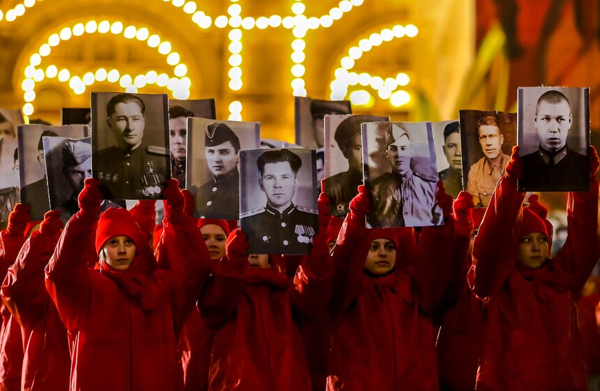 Генеральная репетиция марша, посвященного параду 1941 года 13 фото