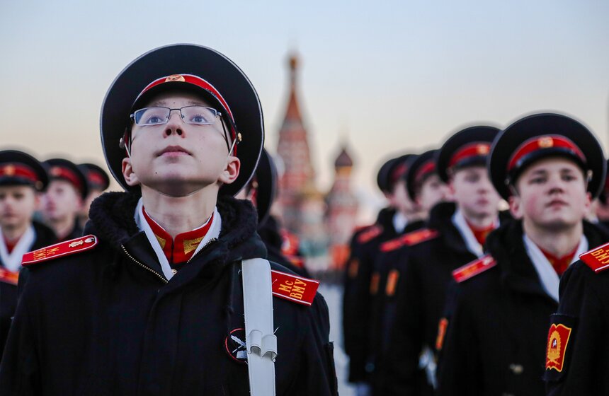 Генеральная репетиция марша, посвященного параду 1941 года 7 фото