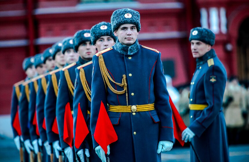 Генеральная репетиция марша, посвященного параду 1941 года 9 фото