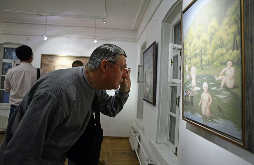 Выставка "Владимир Любаров. Кудыкина Гора. Живопись и графика" 17 фото