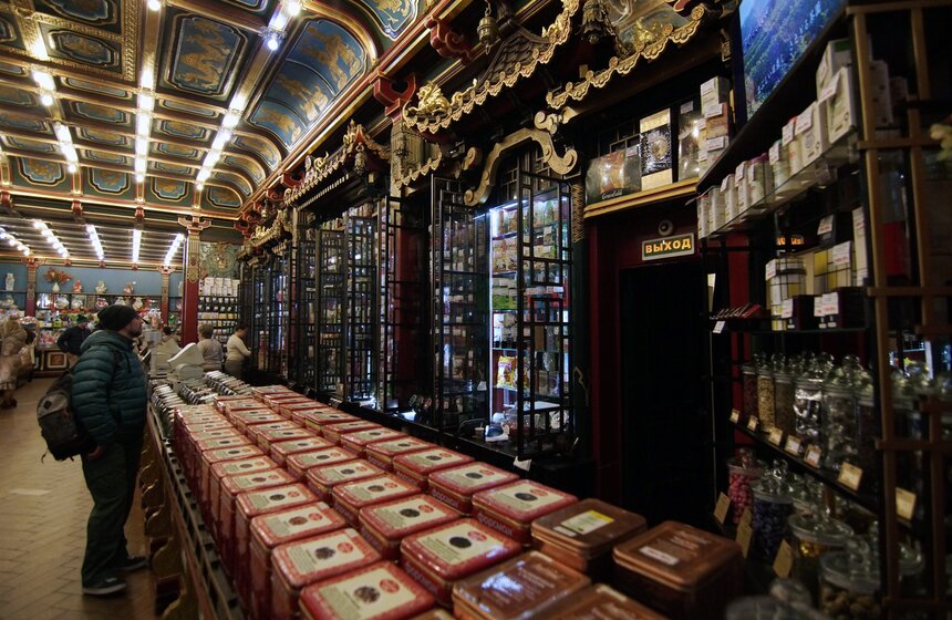 Отреставрирован первый этаж "Чайного магазина Перлова" 11 фото