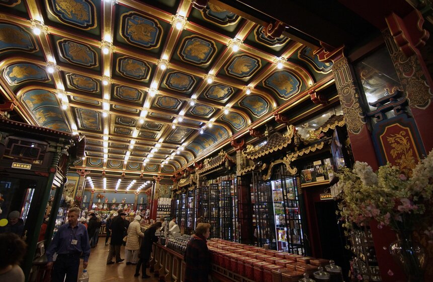 Отреставрирован первый этаж "Чайного магазина Перлова" 14 фото