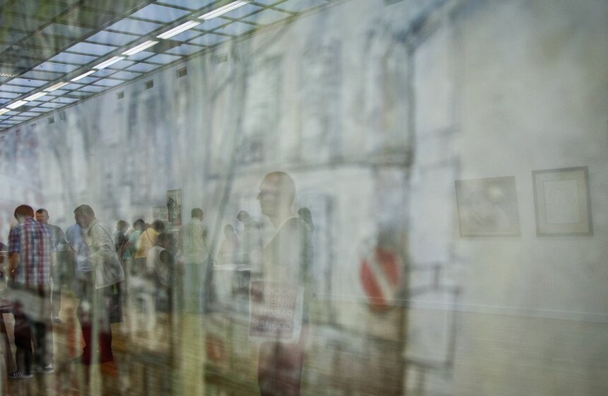 Выставка "Старая бумага" в Центральном доме художника 28 фото