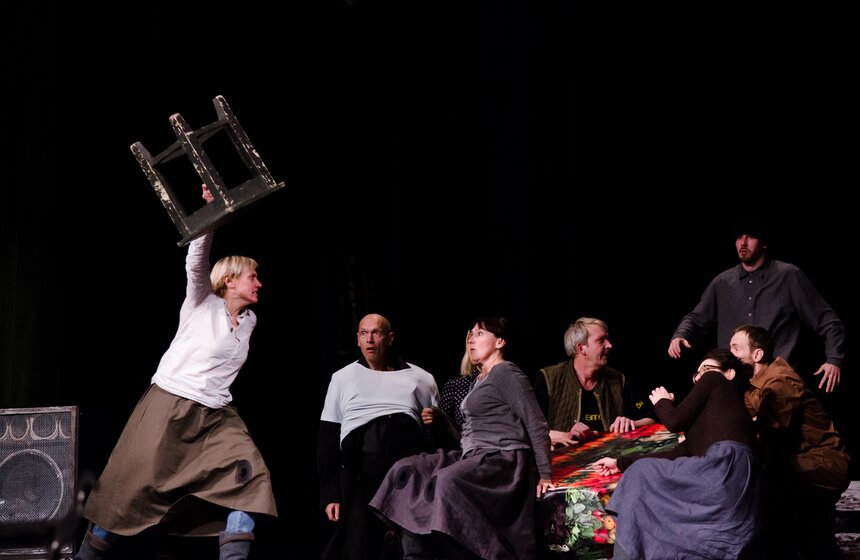 Репетиция спектакля "Борис Годунов" Национального театра Литвы 16 фото