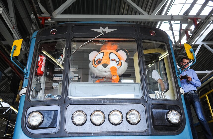 В столичной подземке появился посвященный тиграм поезд 8 фото