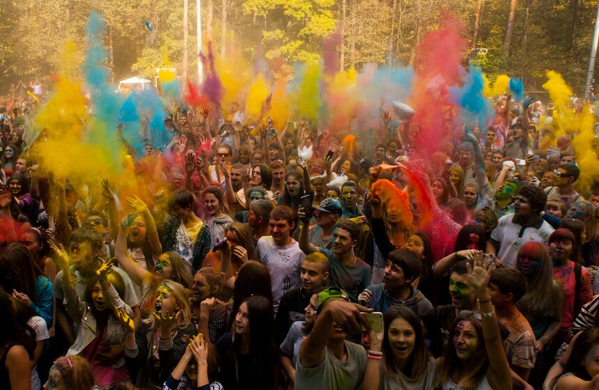 В парке "Фили" прошла Большая битва подушками 13 фото