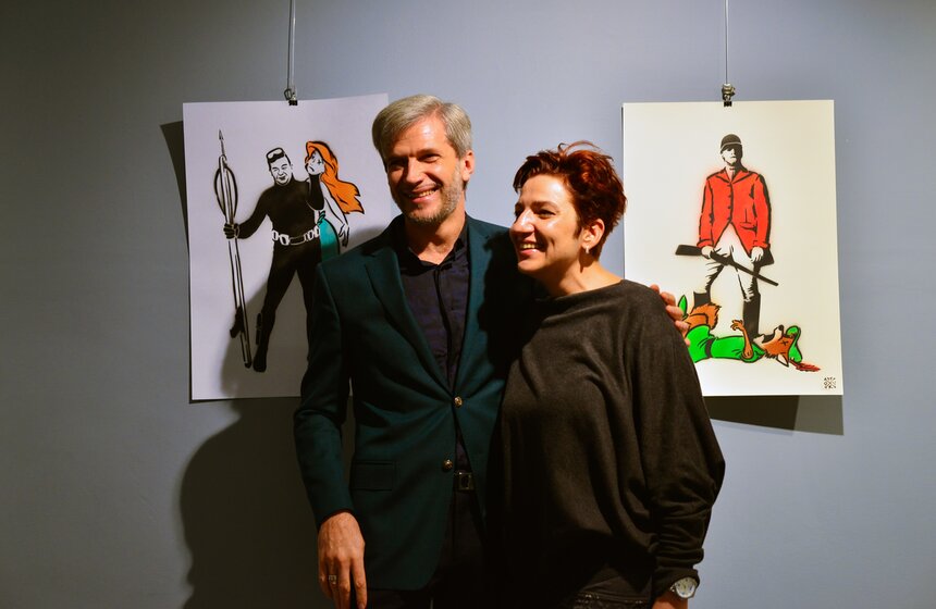 Первая выставка бельгийского стрит-арт художника Monk в столице 15 фото