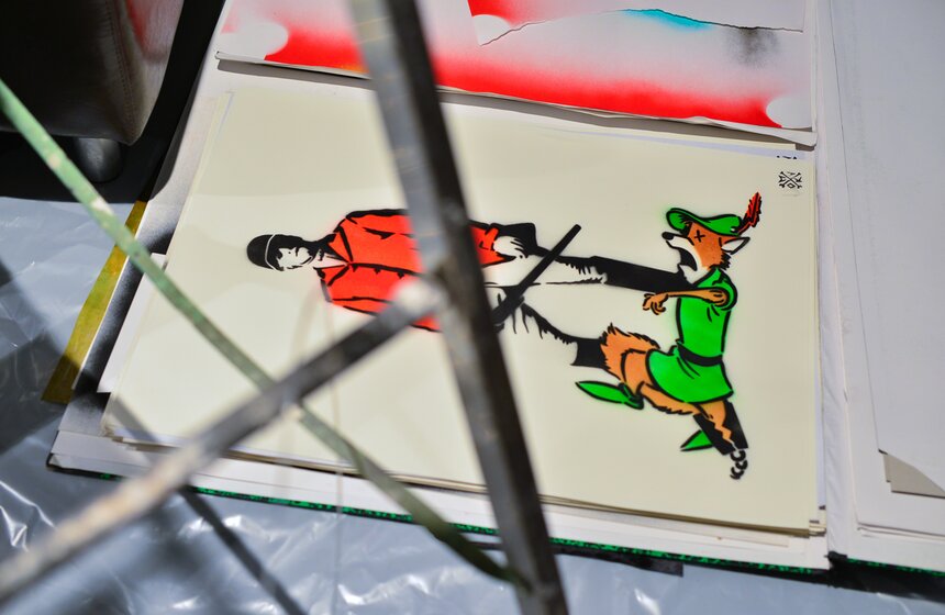 Первая выставка бельгийского стрит-арт художника Monk в столице 9 фото