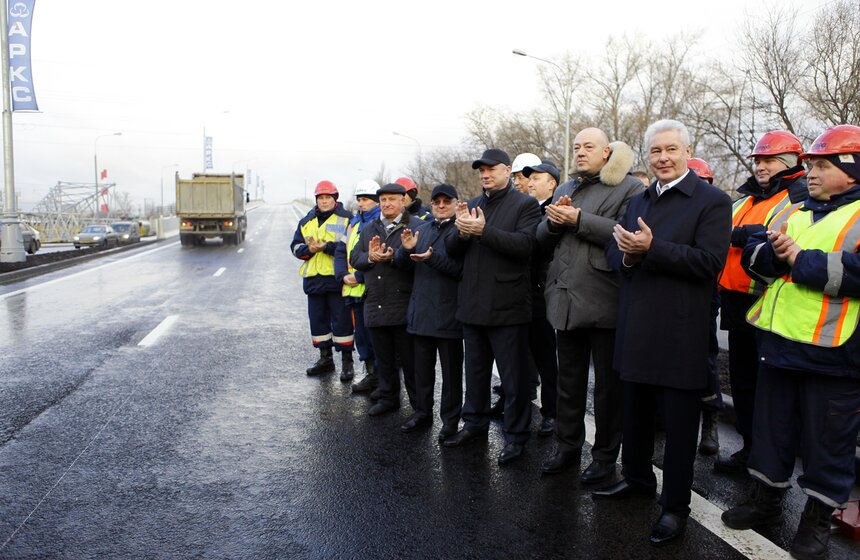 Сергей Собянин открыл путепровод и тоннель на Люблинской улице 15 фото