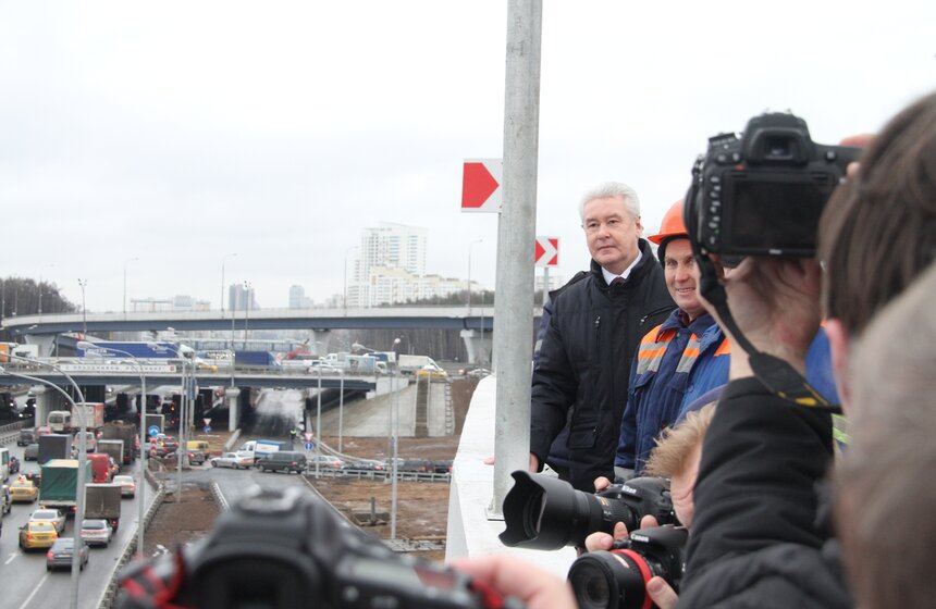 Мэр открыл развязку на пересечении МКАД и Ленинского проспекта 6 фото