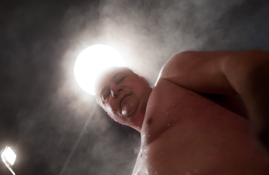 Крещенские купания в парке "Сокольники" 18 фото