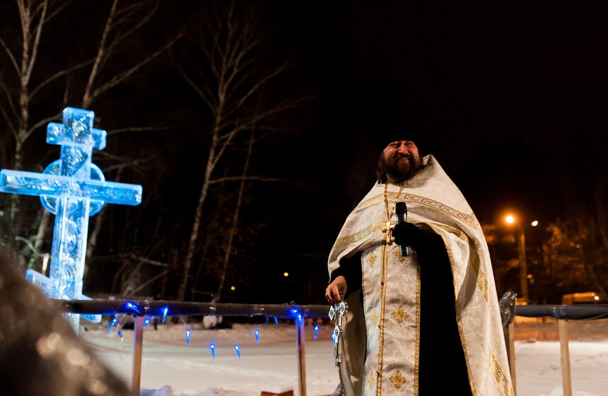 Крещенские купания в парке "Сокольники" 5 фото