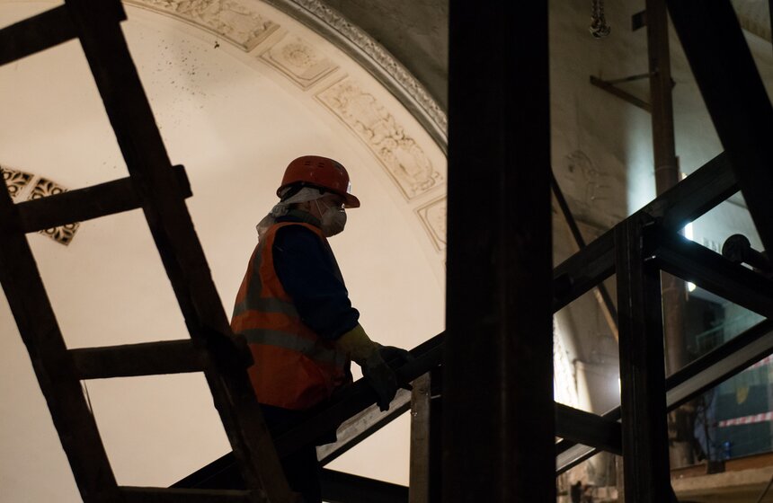 Реконструкция вестибюля кольцевой станции метро "Проспект Мира" 7 фото