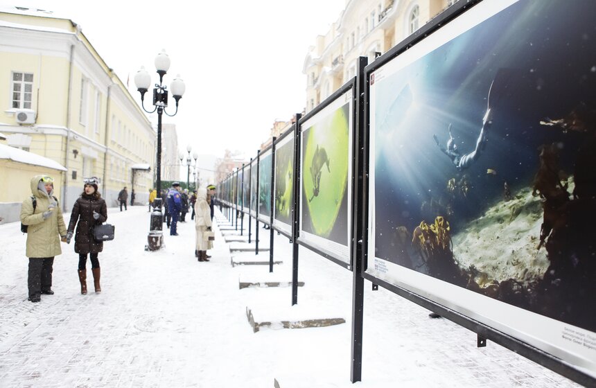 На Арбате открылась фотовыставка "Предельная глубина" 19 фото