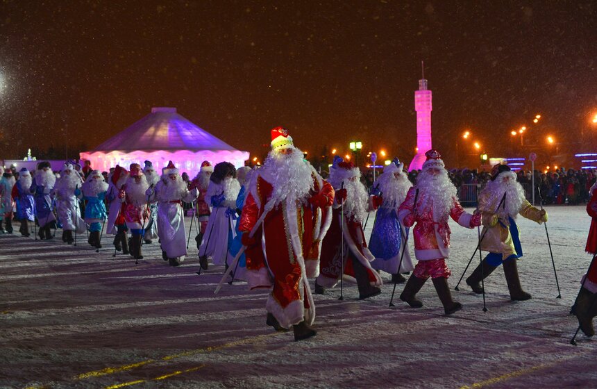 Новогодние каникулы в парке на Поклонной горе 13 фото
