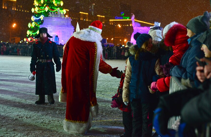 Новогодние каникулы в парке на Поклонной горе 14 фото