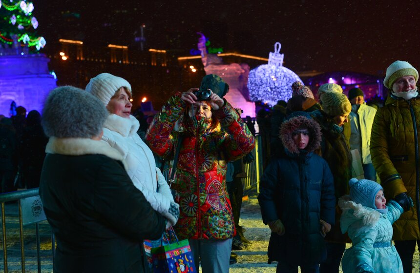 Новогодние каникулы в парке на Поклонной горе 18 фото