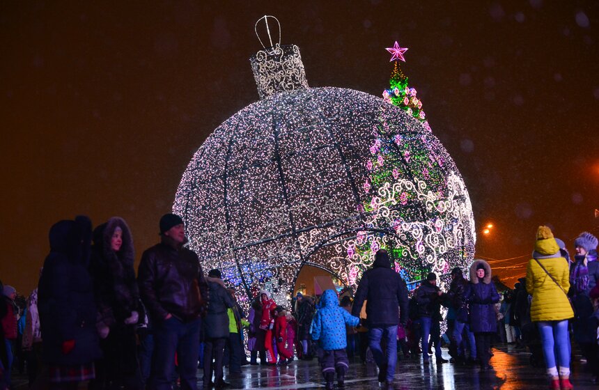 Новогодние каникулы в парке на Поклонной горе 21 фото