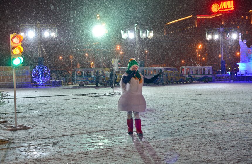 Новогодние каникулы в парке на Поклонной горе 10 фото