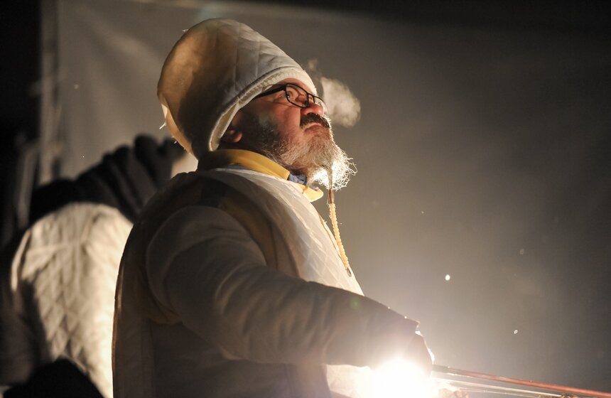 МУЗЕОН встретил Рождество вертикальным мультимедиа 7 фото