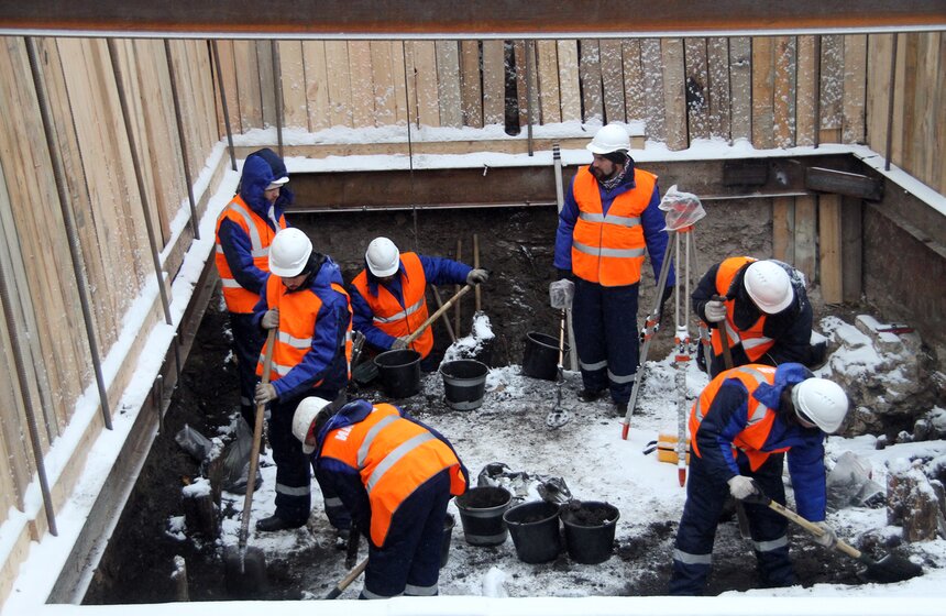 Сергей Собянин посетил место раскопок в "Зарядье" 26 фото