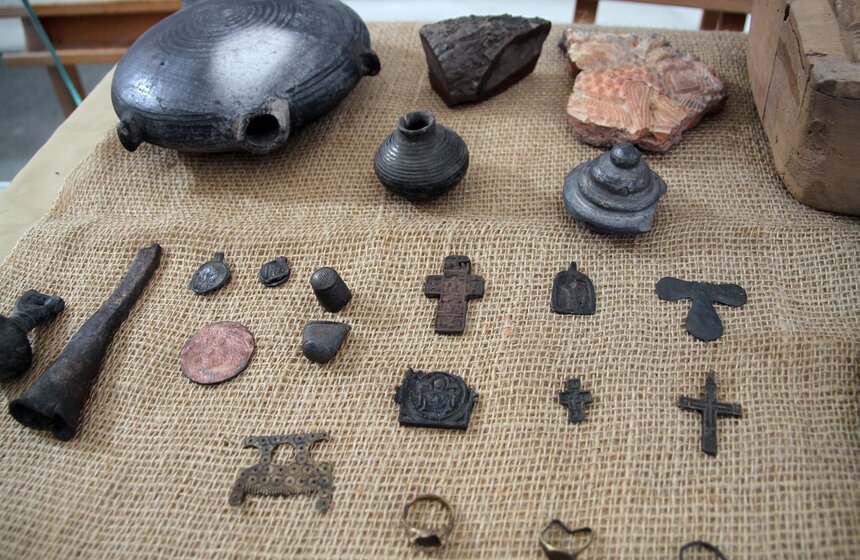 Сергей Собянин посетил место раскопок в "Зарядье" 9 фото