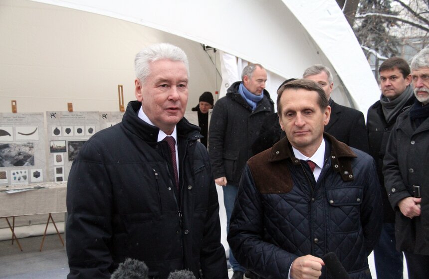 Сергей Собянин посетил место раскопок в "Зарядье" 21 фото