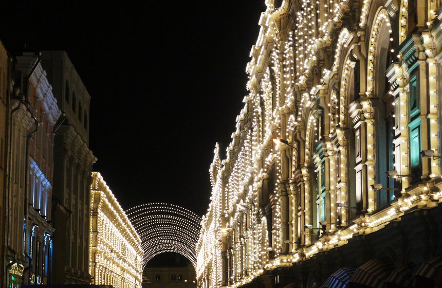 Зимнее освещение в столице 23 фото