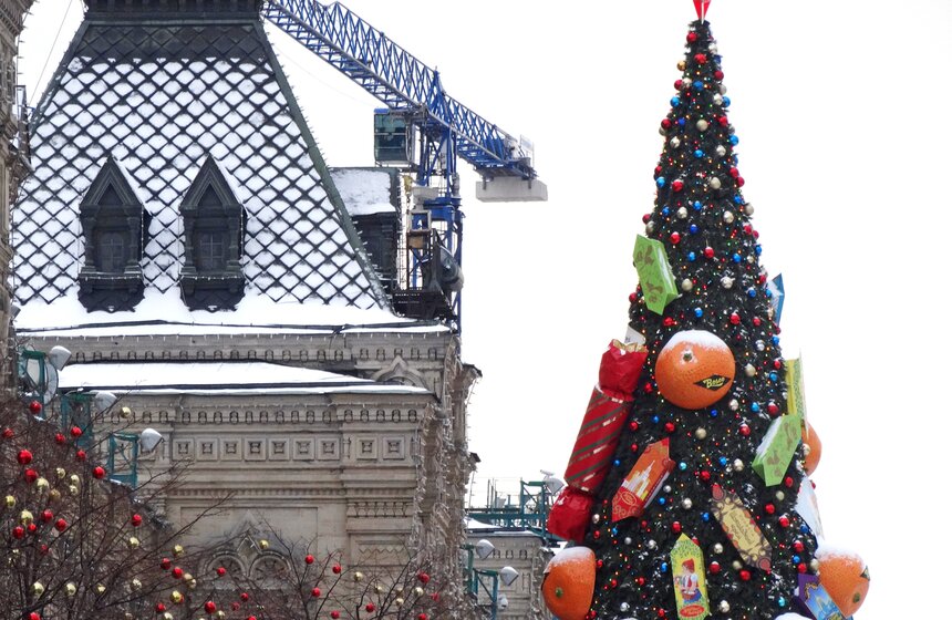 И вот она нарядная: по всему городу поставили елки к Новому году 1 фото