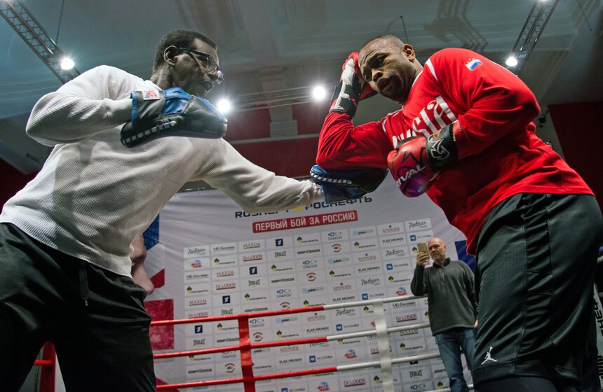 Открытая тренировка боксера Роя Джонса-младшего 14 фото