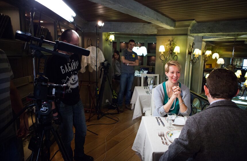 Татьяна Лазарева на съемках программы "За обедом" 8 фото