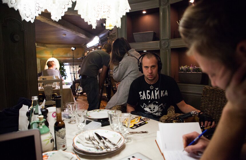 Татьяна Лазарева на съемках программы "За обедом" 6 фото