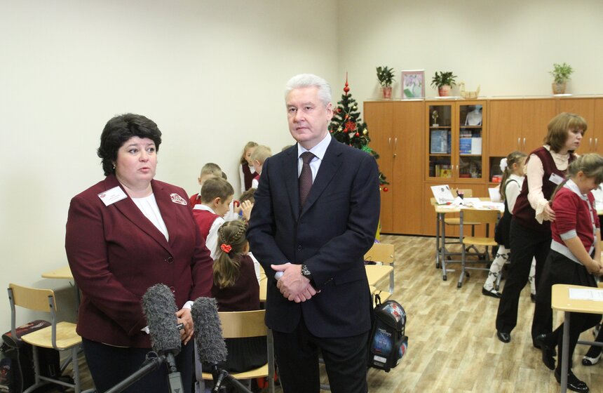 Сергей Собянин посетил школу-новостройку в Щукине 20 фото