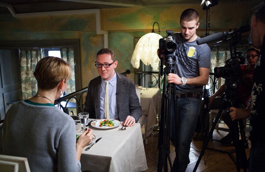 Татьяна Лазарева на съемках программы "За обедом" 9 фото