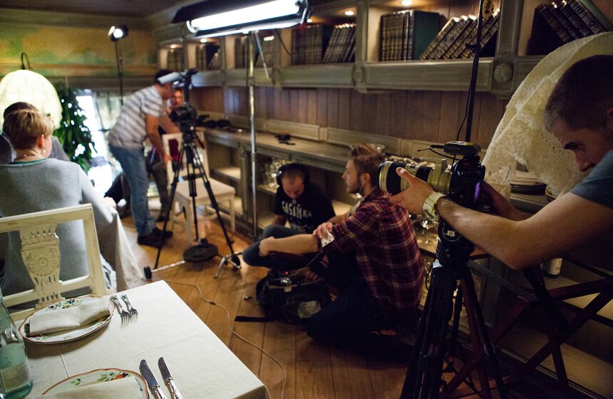 Татьяна Лазарева на съемках программы "За обедом" 10 фото