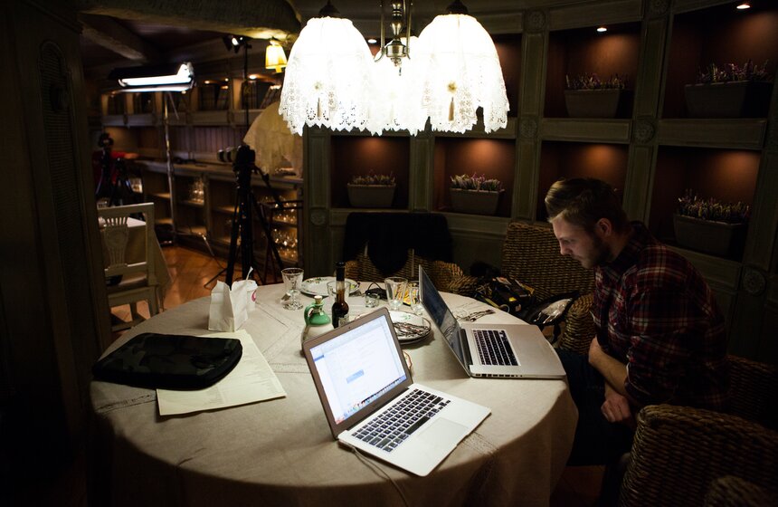 Татьяна Лазарева на съемках программы "За обедом" 1 фото